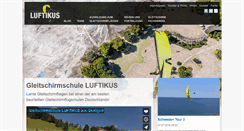 Desktop Screenshot of luftikus-flugschule.de